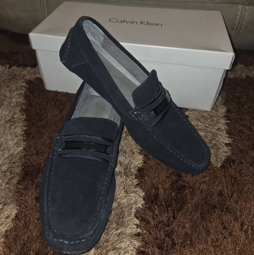 Calvin Klein Men's Navy Loafers - Picture 2 of 9